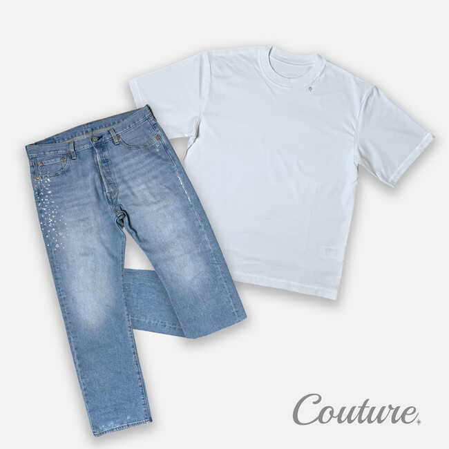 LA発のラグジュアリーカスタムブランド『Couture(クチュール)』から、スワロフスキーを贅沢に使用したラグジュアリーな Tシャツ & デニム コレクションが新登場。