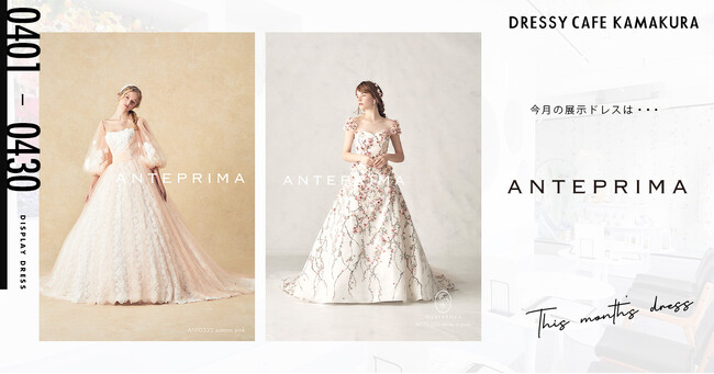 【DRESSY CAFE KAMAKURA】4月のディスプレイドレスは「ANTEPRIMA」のウェディングドレスを期間限定でお届けいたします。