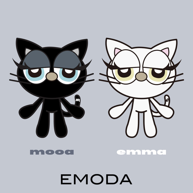 ファッションブランド「EMODA(エモダ)」から猫をモチーフにしたオリジナルキャラクターが登場。3月20日(木・祝)にLINEスタンプを発売