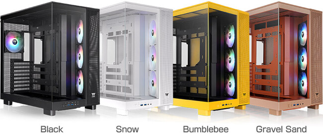 リバースファンを搭載したピラーレスデザインのミドルタワー型PCケース、Thermaltake社製「View 380 XL TG ARGB」シリーズを発表