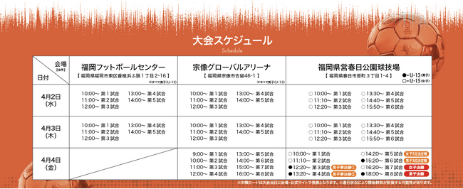 大会スケジュール決定！！「第2回WORLD FOOTBALL FESTIVAL」4月2日～4日に福岡で開催