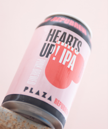 PLAZAプロデュースの「HEARTS UP! IPA」第二弾が発売！今年は春の訪れを思わせるミルキーな桜色とより飲みやすさが魅力のＩＰＡに