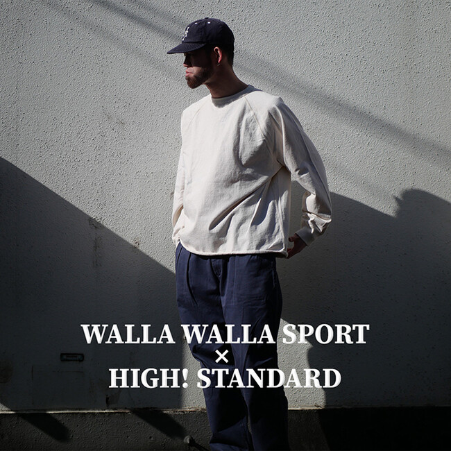 〈HIGH! STANDARD〉が〈WALLA WALLA SPORT〉に別注9ozジャージー素材を採用したロングスリーブTシャツが登場