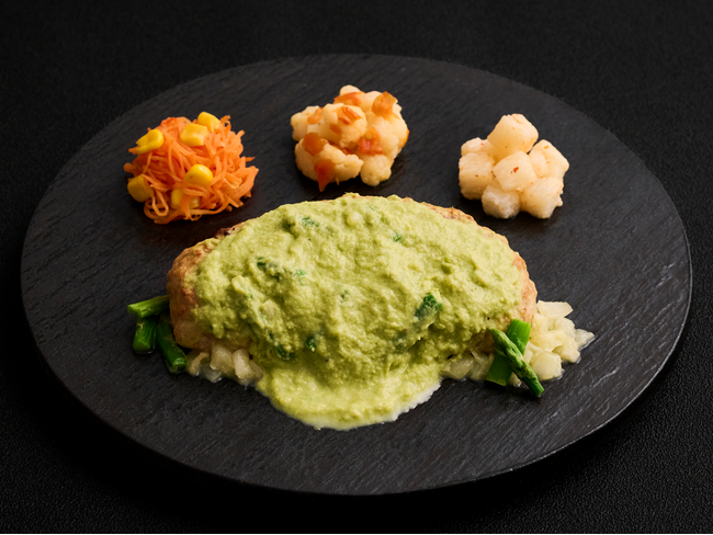 “プレミアムハンバーグシリーズ”第五弾！春を彩る「大地の緑！アスパラソースハンバーグ」が3月25日（火）に新登場