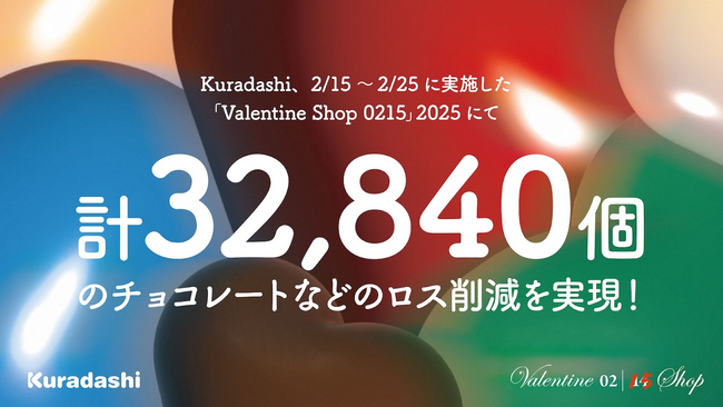 「私たちのバレンタインは2月15日から始まります。」Kuradashi、バレンタイン商品のロス削減を目指した取り組みで2025年は32,840個のチョコレートなどのロスを削減