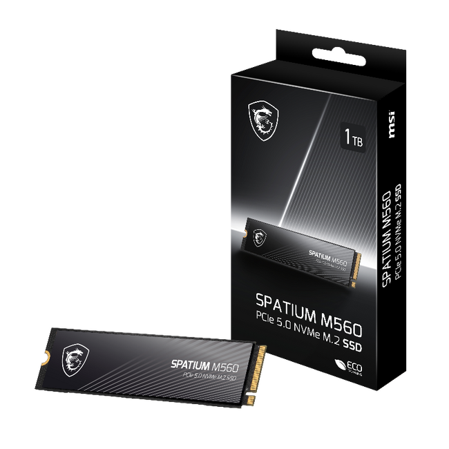 MSI、SPATIUMシリーズのPCIe Gen5対応 M.2 SSD「SPATIUM M560 PCIe 5.0 NVMe M.2 2TB」を発売