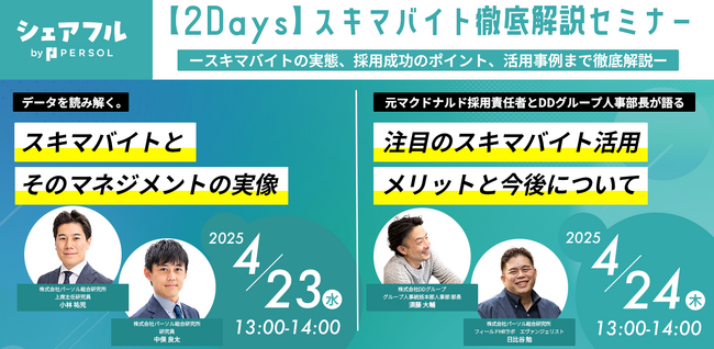 スキマバイトアプリ『シェアフル』、4月23日・24日にスキマバイト徹底解説セミナーを開催