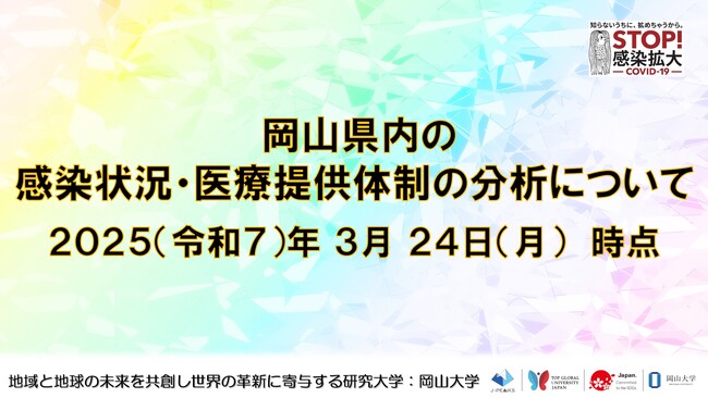 【岡山大学】岡山県内の感染状況・医療提供体制の分析について（2025年3月24日現在）