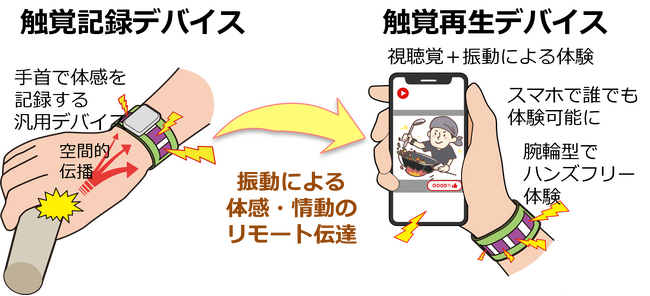 リアルな触覚再現技術による、技能教育システム、心拍数共有アプリを開発しました