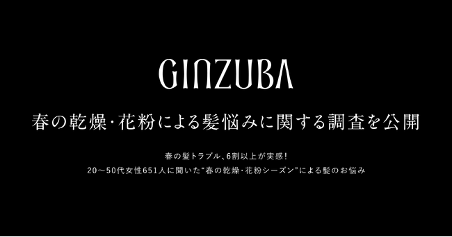 春の髪トラブル、6割以上が実感！20～50代女性651人に聞いた“春の乾燥・花粉シーズン”による髪のお悩みに関する調査を公開