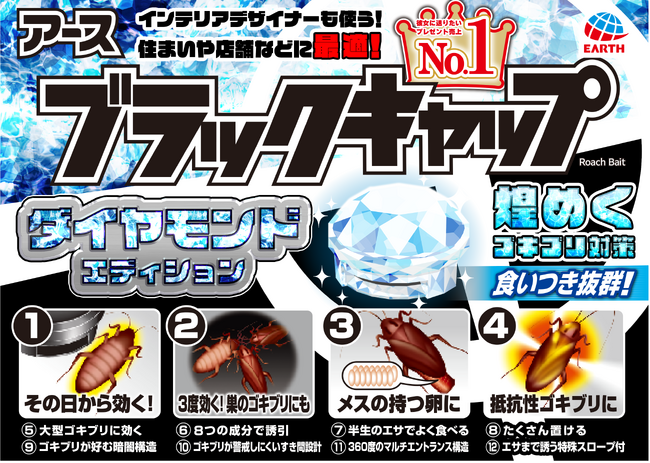 アース製薬の「ブラックキャップ」シリーズから、煌めくダイヤモンドを施した『ダイヤモンドエディション』が新登場！