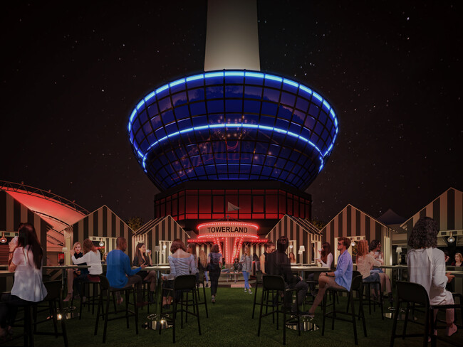 京都タワービル屋上に2025年4月19日(土)開業 　エンターテインメントと食を融合させた大人のルーフトップバー＆BBQ 「TOWERLAND」