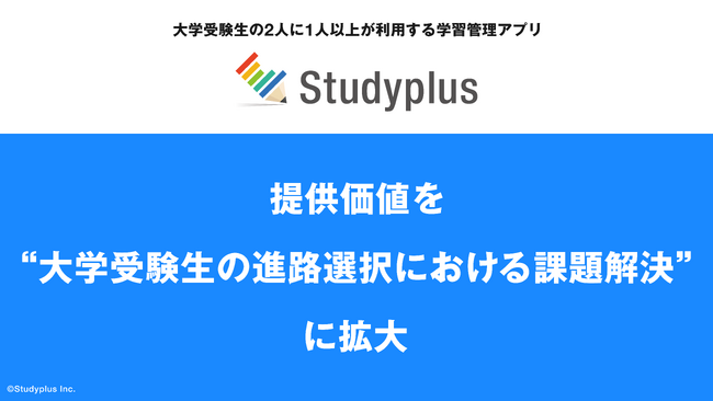 学習管理アプリ「Studyplus」、提供価値を“大学受験生の進路選択における課題解決”に拡大～受験の複雑化が進む中、大学選びに悩む受験生へのサポート機能を強化～