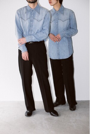 【L'ECHOPPE】HUSBANDS EX western shirt in denim発売