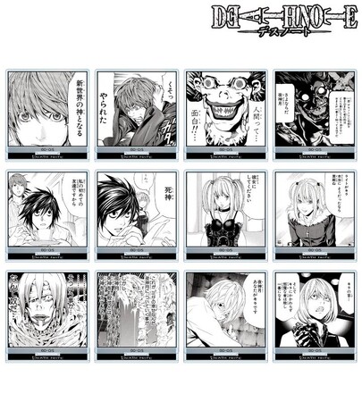 『DEATH NOTE』のトレーディングコマアクリルスタンド、トレーディングコマアクリルコースターなどの受注を開始！！アニメ・漫画のオリジナルグッズを販売する「AMNIBUS」にて