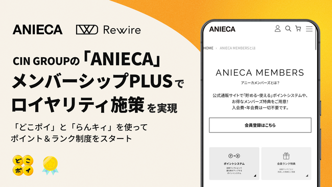 CIN GROUPの「ANIECA」、メンバーシップPLUSでロイヤリティ施策を実現