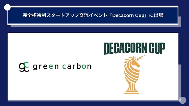 Green Carbon株式会社は、本田圭佑が率いるベンチャーキャピタルX＆KSKが主催する完全招待制スタートアップ交流イベント「Decacorn Cup」に出場