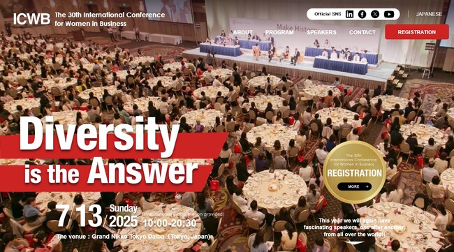 The 30th International Conference for Women in Business announces its first speakers　英語サイトも公開しました！