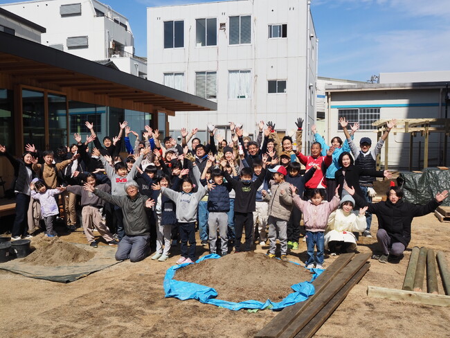 里山とまちなかをつなぐ「江坂ひととき」プロジェクト　学校等との連携により作り上げた「里山ガーデン」が完成