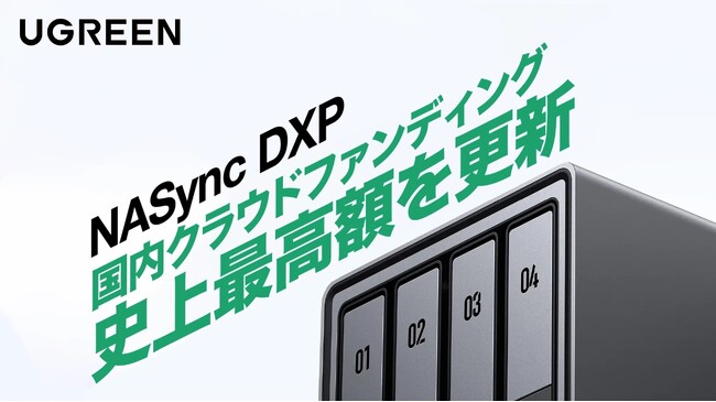UGREEN NASync DXPシリーズ | 国内クラウドファンディング史上最高額を更新！