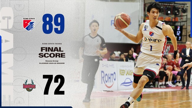 B2 福岡|試合を優位に進めた福岡が勝利し、B2西地区優勝を決める