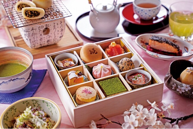 【明治記念館】“平日ランチ限定・懐石料亭「花がすみ」の春のアフタヌーンティー”　落ち着いた料亭の個室で味わう甘味・軽食とお飲み物の数々をお愉しみください