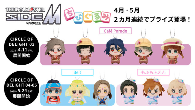 「アイドルマスター SideM ちびぐるみ CIRCLE OF DELIGHT 03」Cafe Paradeの「ちびぐるみ」が４月11日（金）展開開始！