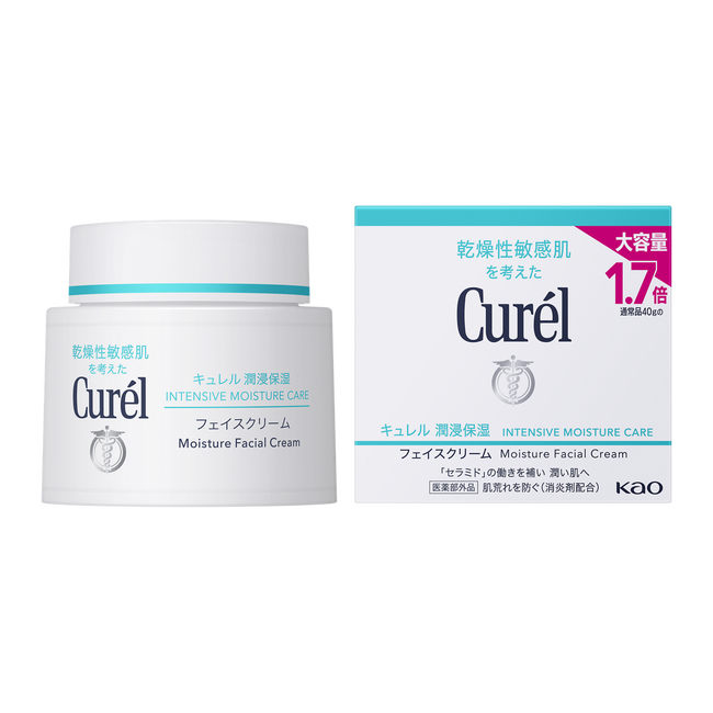 「Curel（キュレル）」内売上No.1アイテムの『潤浸保湿 フェイスクリーム』から大容量サイズが2025年4月12日（土）より新発売！