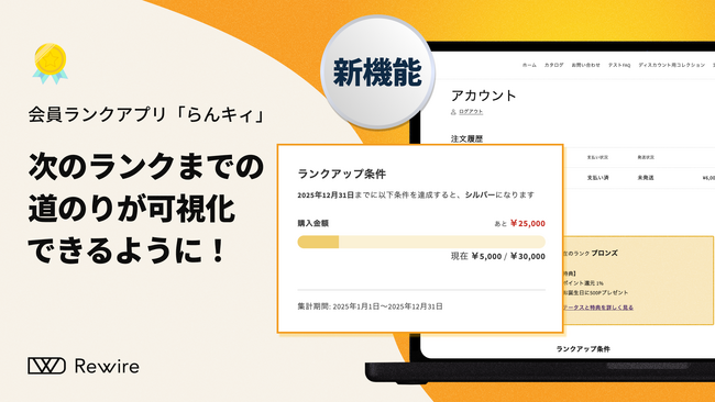 次のランクまでの道のりを可視化できるように！会員ランクアプリ「らんキィ」機能追加