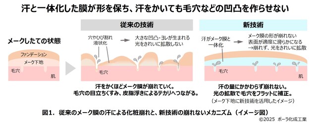 汗のチカラでメークの崩れを防ぐ 新技術誕生