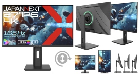 JAPANNEXTがHDMI 2.1対応 27" IPSパネル 多機能スタンド搭載 165Hzの4Kゲーミングモニターを62,980円で4月11日(金)に発売