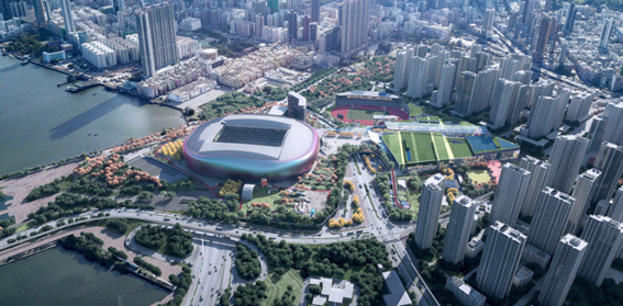 香港「啓徳体育園（カイタックスポーツパーク）」に135台の昇降機を納入