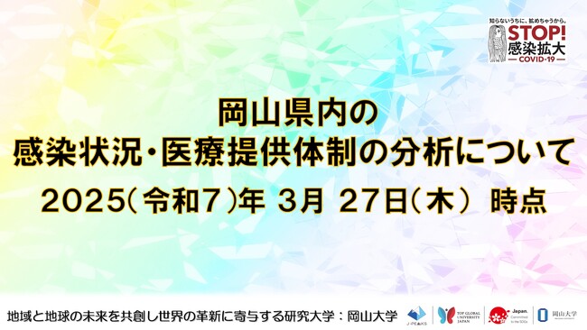 【岡山大学】岡山県内の感染状況・医療提供体制の分析について（2025年3月27日現在）