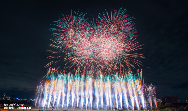 東京ドイツ村 FIRE DRONE FANTASIA～ 花火とドローンと音楽の饗宴 ～