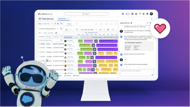 Salesforce、フィールドサービス分野においてスケジュール設定やレポート報告、現場での問題解決を行うAgentforce for Field Serviceを発表