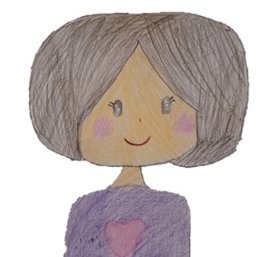 7歳の長女が描いた武田氏の似顔絵