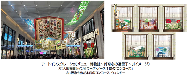 大阪梅田ツインタワーズ・ノース1階「コンコース」において阪急うめだ本店のコンコース ウィンドーと連動したアートインスタレーション 「ニュー博物誌～好奇心の遺伝子～」を開催します