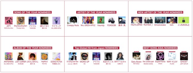「MUSIC AWARDS JAPAN」ノミネート作品を発表いよいよ最終投票開始！5月21日・22日に授賞式開催