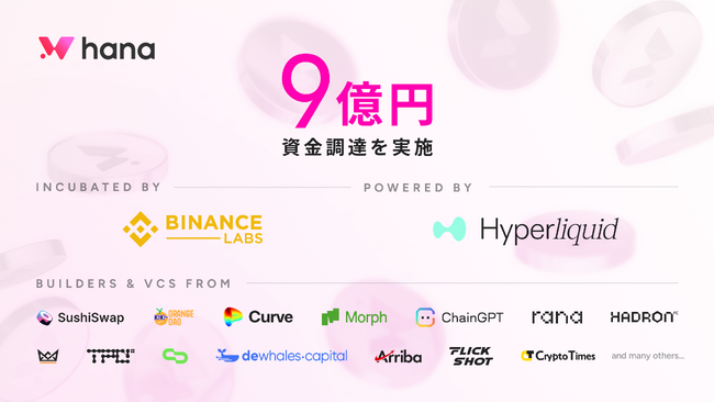 Hana Network 累計9億円を資金調達