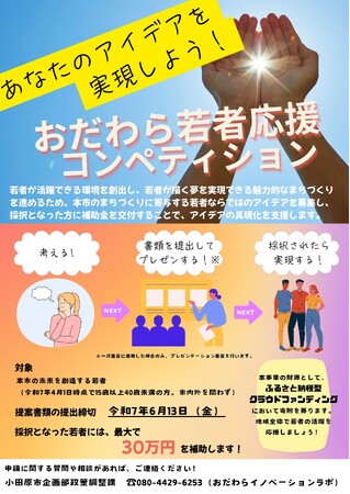 【神奈川県小田原市】あなたのアイデアを実現しよう！おだわら若者応援コンペティション