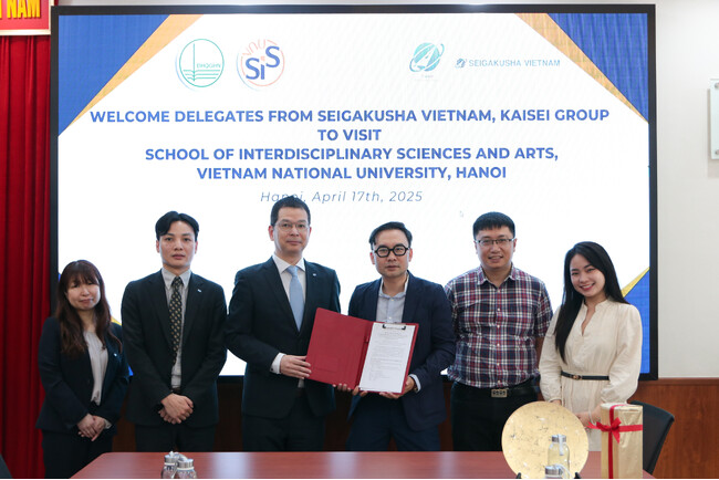 【成学社ベトナム・開成教育グループ】ハノイ国家大学・学際科学および芸術校との学術交流協定（MOU）締結を締結