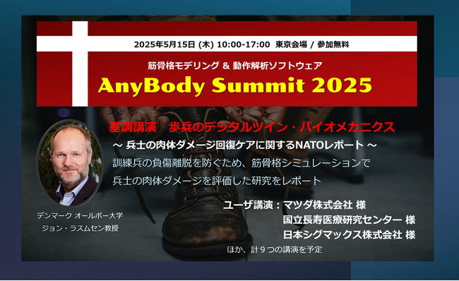 テラバイト、”ヒトの動きを科学する” 筋骨格モデリング解析ソフトAnyBodyのユーザ会、『AnyBody Summit 2025』を開催