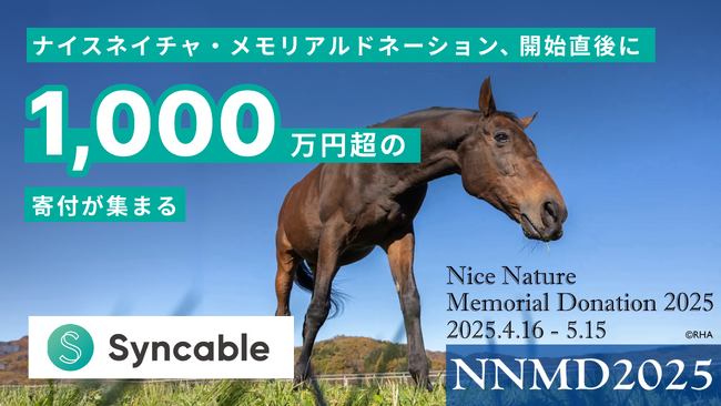 ナイスネイチャ・メモリアルドネーション、開始直後に1,000万円超の寄付が集まる