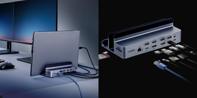 『縦置き×12ポート×4K』の全部盛り！最新USB-Cドッキングステーションを4月22日に発売