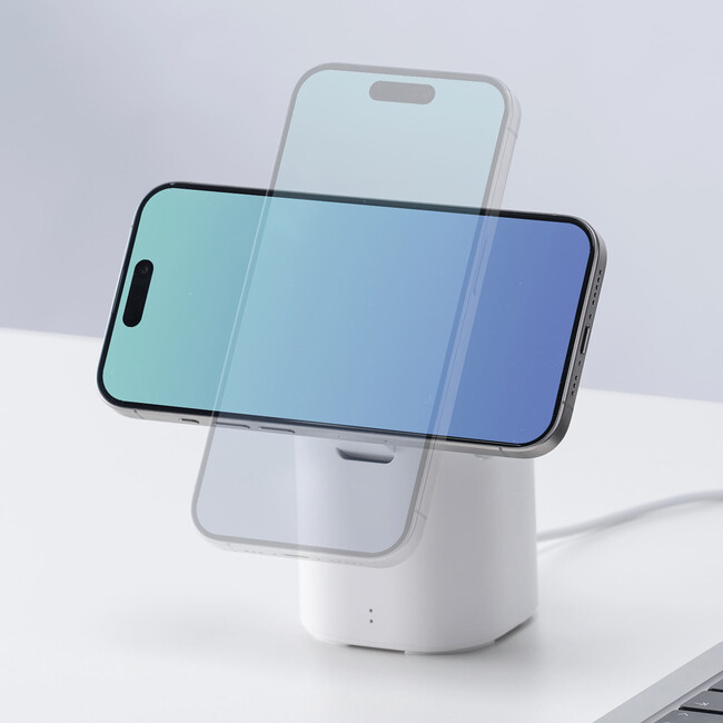 ワイヤレス充電が可能なスタンド搭載のBluetoothスピーカーを4月22日に発売