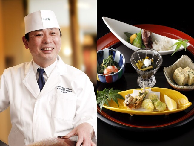 国内外のニューオータニで和食料理長を歴任した比留間健一による新緑の季節に贈る和のおもてなし。