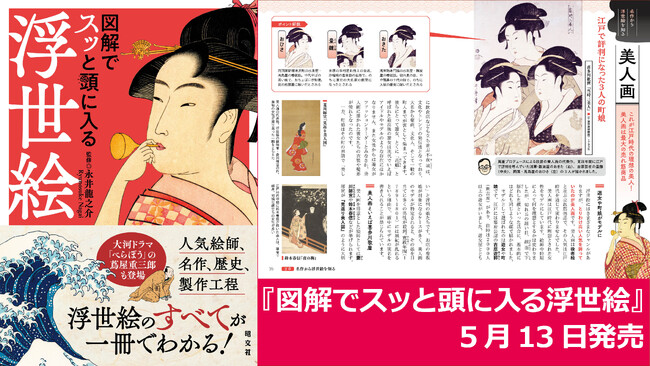 大河ドラマ「べらぼう」の蔦屋重三郎も登場！『図解でスッと頭に入る浮世絵』を5／13発売