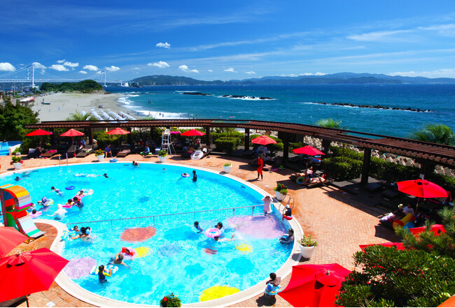 6/21 OPEN【プライベートビーチ＆プール】アオアヲで夏を先取り☆ビーチパラソル＆マット、すだちドリンク、キッズ花火、縁日体験など無料♪