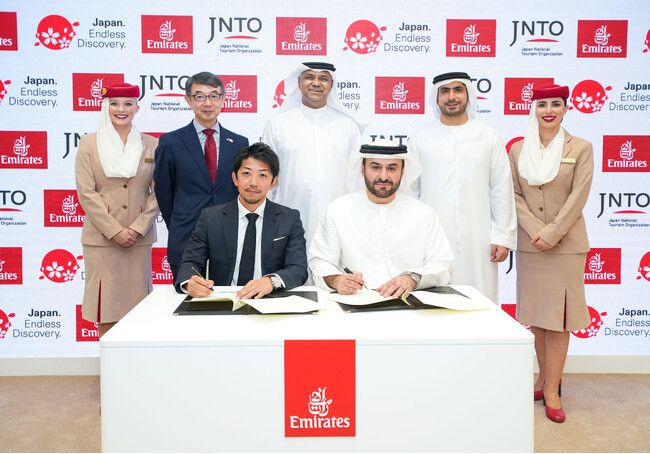 エミレーツ航空、日本政府観光局（JNTO）と観光分野における戦略的相互成長促進に向けた覚書を締結