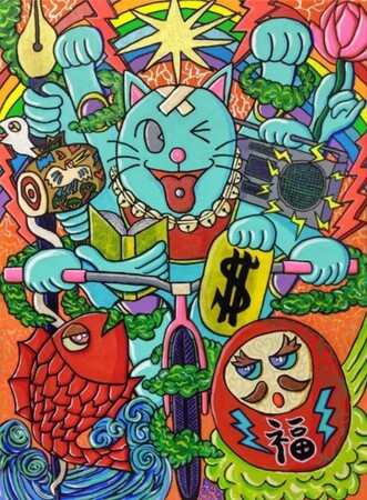 【伊勢丹新宿店 6階アートエディション】ピストジャム展～極彩奇天烈板絵図2025開催。5/7（水）～。慶應義塾大学出身＆吉本ピン芸人の氏が生み出す異形のモノのパワー溢れる作品達は必見。